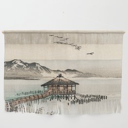 Cottage By The Sea Traditional Japanese Landscape Wall Hanging