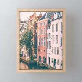 Old dutch houses Framed Mini Art Print