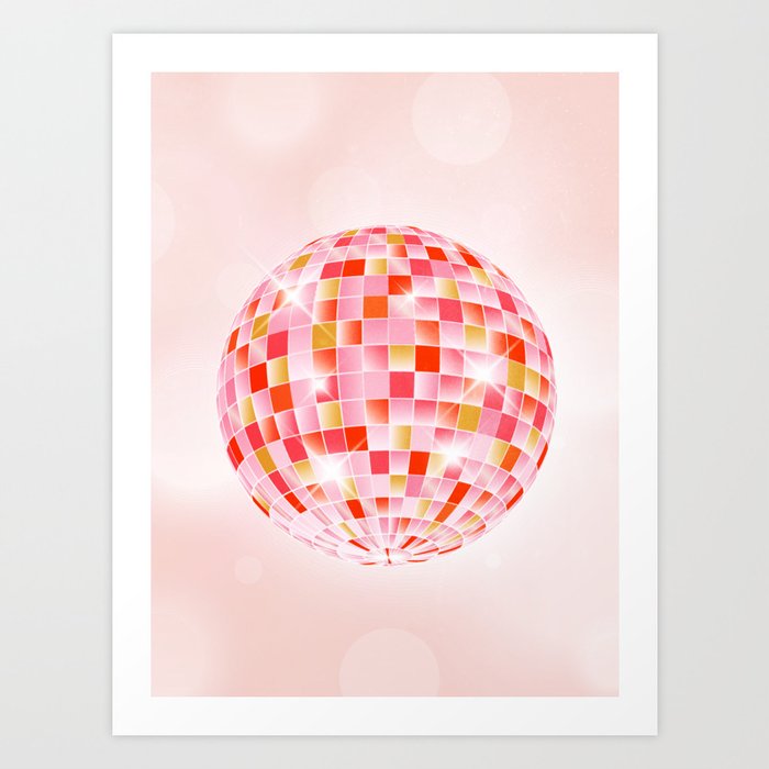 Candy Funk | Disco Ball: Peach Edition Art Print