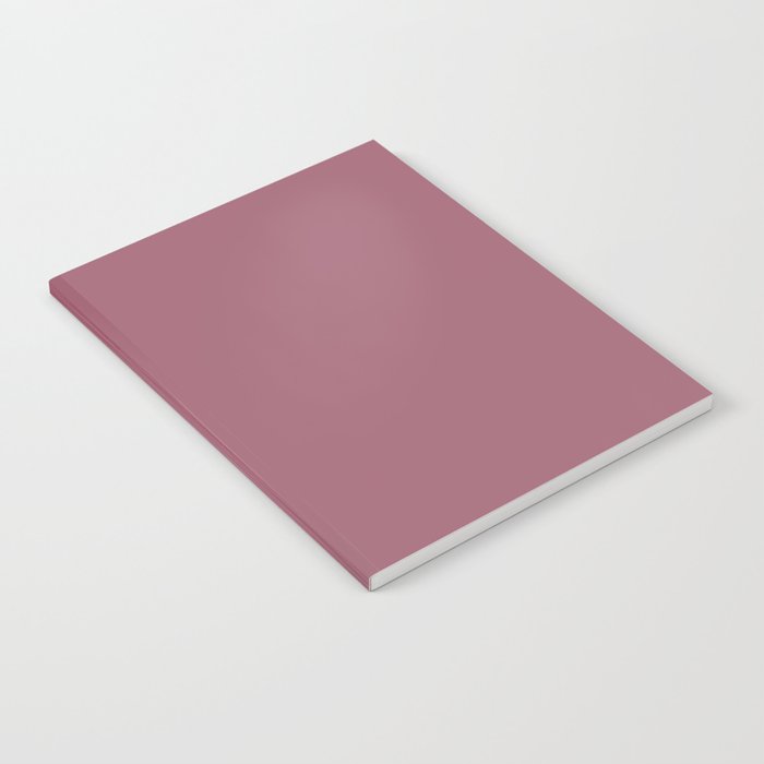 Rose Dust Pink Solid Color Popular Hues - Patternless Shades of Pink Collection - Hex Value #9E5E6F Notebook