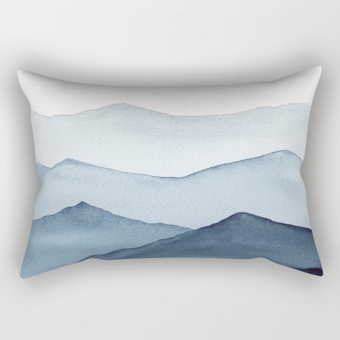 abstract watercolor mountains Rectangular Pillow