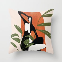 Abstract Female Figure 20 Throw Pillow