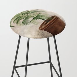 Vintage potted tropical palm Bar Stool
