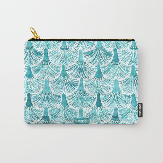MERMAID TAILS Nautical Scallop Pattern Carry-All Pouch