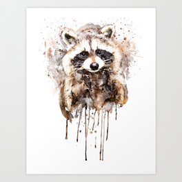 Begging Raccoon Art Print