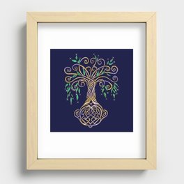 Celtic Tree of Life Nature Colored Recessed Framed Print