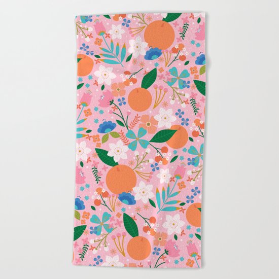 Orange Blossom Beach Towel