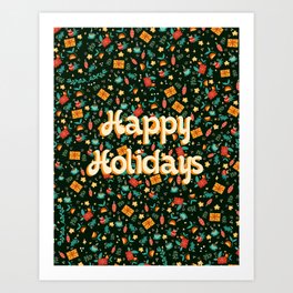 Happy holidays Art Print