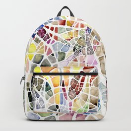 Harlequin (Quadrants series #9) Backpack | Harlequin, Bright, Abstract, Map, Pattern, Painting, Colorful, Watercolor, Multicolor, Cartography 