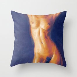The Nude Torso Throw Pillow