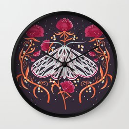 Moth dark 002 Wall Clock