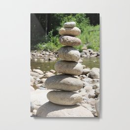 Tall Rock Stack Metal Print | Stonestack, Digital, Rocks, Hdr, Rock, Stone, Digitalphotography, River, Rocksphotos, Photo 