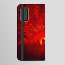 "On fire" - Light cycles laser light show Adelaide South Australia Android Wallet Case