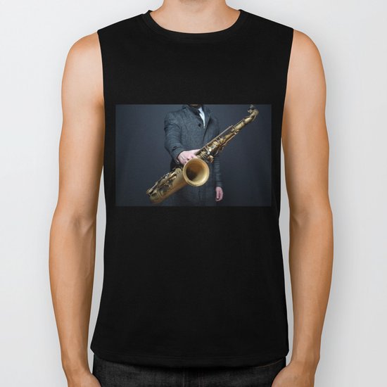 saxophone Biker Tank