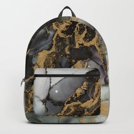 Black Gold Marble Storm Backpack | Alcoholink, Texture, Inkart, Black, Goldink, Ink, Painting, Marble, Storm, Moody 