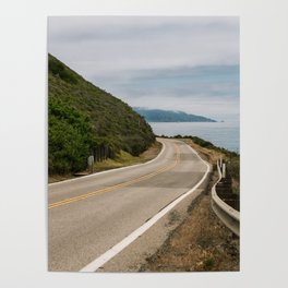 Big Sur Highway 1 Wall Art | California Nature Mountains Ocean Beach Coastal Travel Photography Print Poster