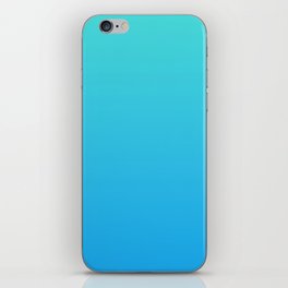 TURQUOISE BLUE OMBRE PATTERN iPhone Skin