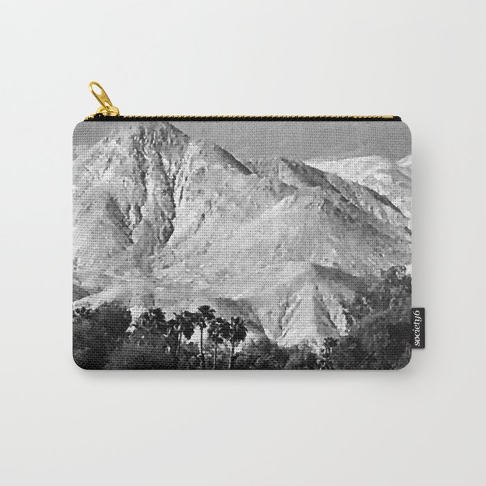 Mountain Scenic With Trees Under Foggy Sky Carry-All Pouch