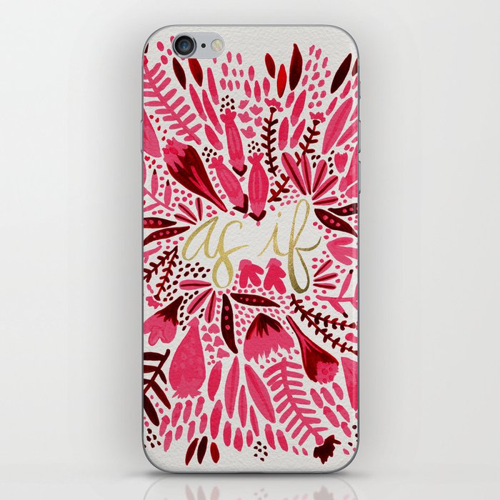 As If – Pink & Gold iPhone Skin