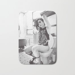 Stripper Cunt - Full Image Bath Mat | Nude, Black and White, Grain, Milf, Photo, Noir, Naked, Panties, Bathroom, Girlontoilet 