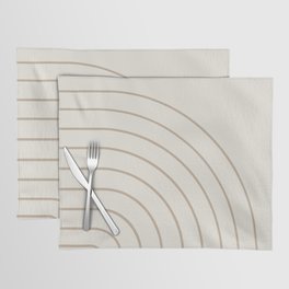 Minimal Arch XI Natural Neutral Modern Geometric Lines Placemat