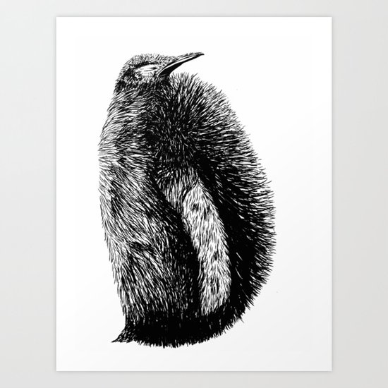 Penguin sketch Art Print