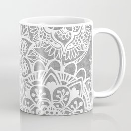 Soft Grey Mandala Pattern Coffee Mug