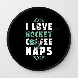 Hockey Coffee And Nap Wall Clock