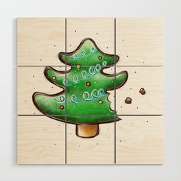 christmas gingerbread in the form of a tree  Wood Wall Art