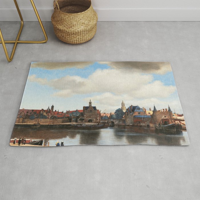 View of Delft, 1660-1661 by Johannes Vermeer Rug