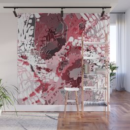 Modern, abstract pattern, white, pastel pink, grey Wall Mural