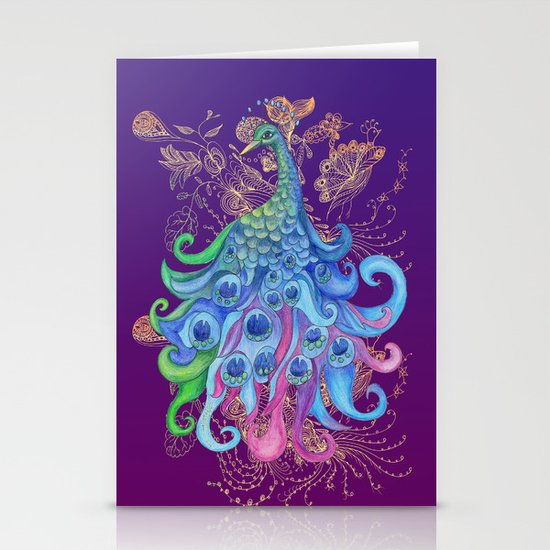 Peaceful Peacock Stationery Cards