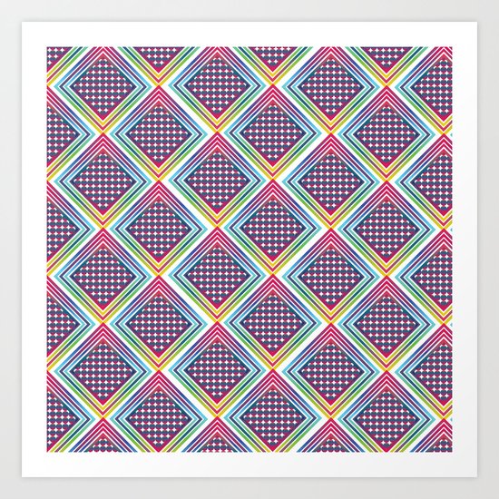 Gradient Rhombus Art Print