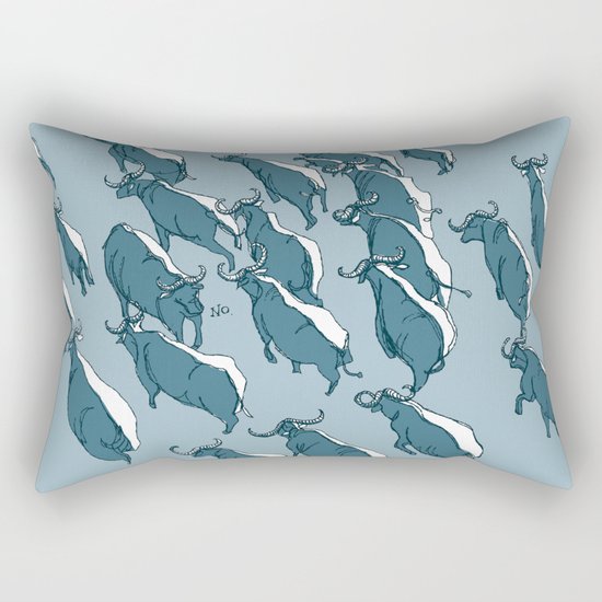defiant buffalo Rectangular Pillow