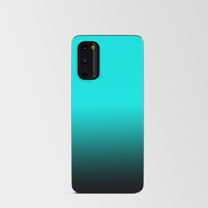 Modern Minimalist Teal Black Ombre Android Card Case