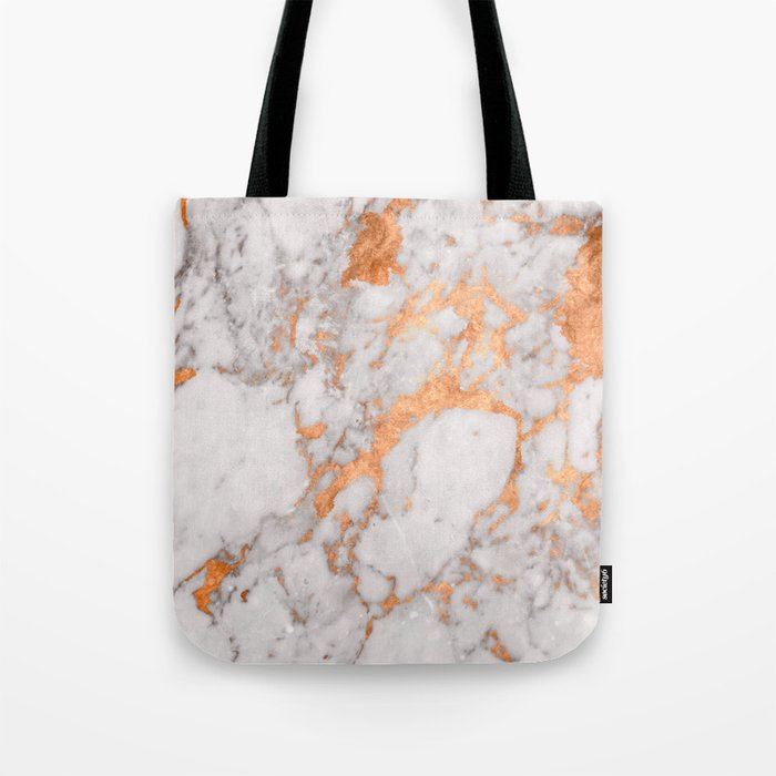 Copper Marble Tote Bag by Tamsin Lucie | Society6