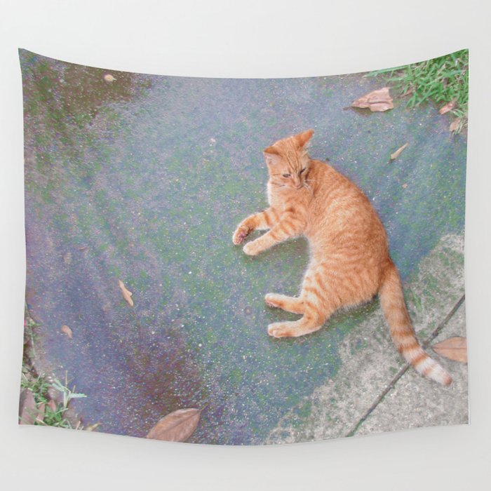 Cat shop wall tapestry