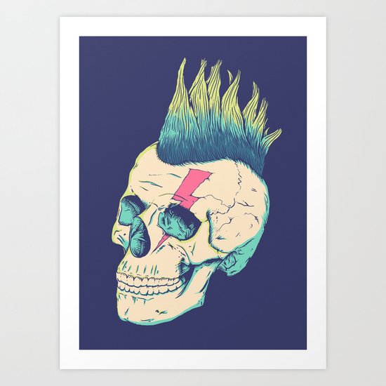 Skull Punk Art Print