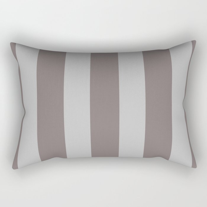 Warm Gray Stripes Rectangular Pillow