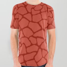 Mosaic Abstract Art Red All Over Graphic Tee