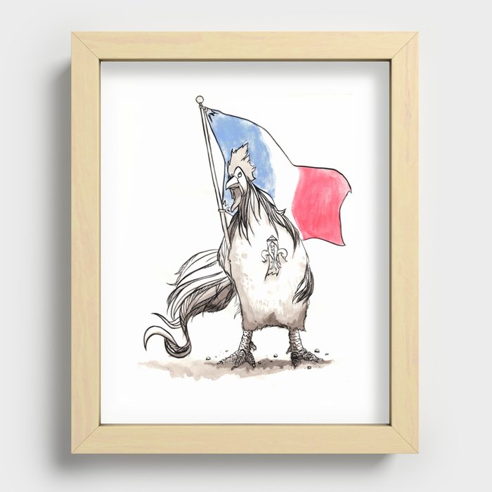 French Rooster Recessed Framed Print