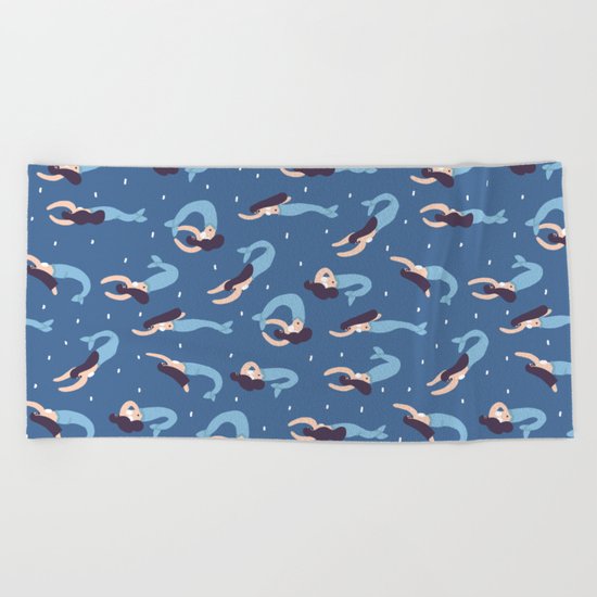 The Blue Mermaids Beach Towel