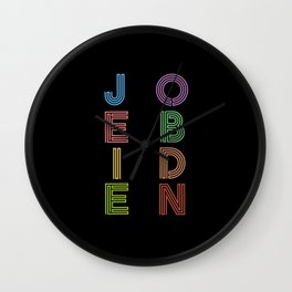 Vice president Joe Biden in colorful retro letters Wall Clock