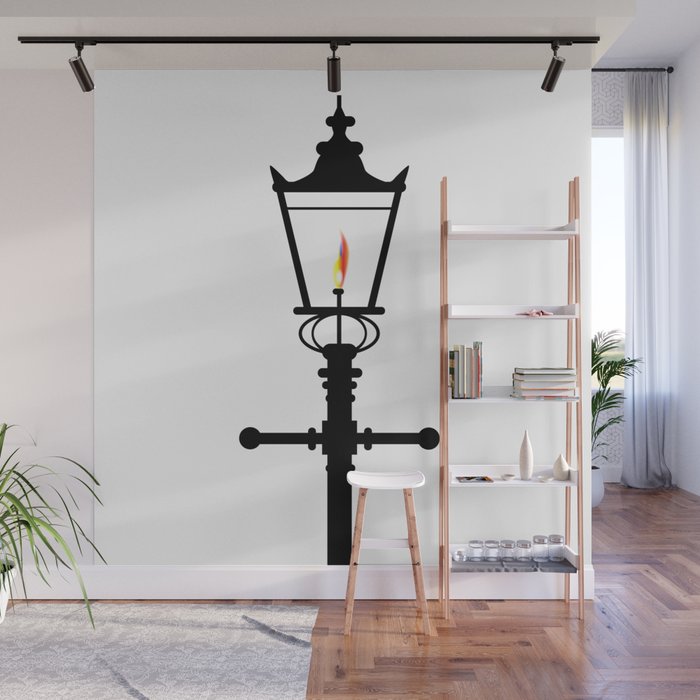 Victorian Isolated Gaslight Wall Mural