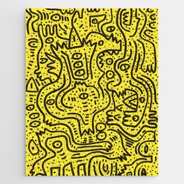 Yellow Graffiti Street Art Posca  Jigsaw Puzzle