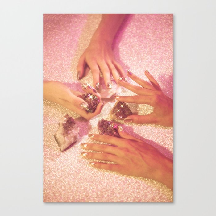 Hands with Crystals Canvas Print