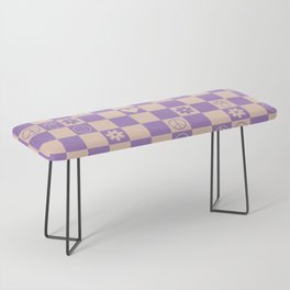 Happy Checkered pattern lilac Bench