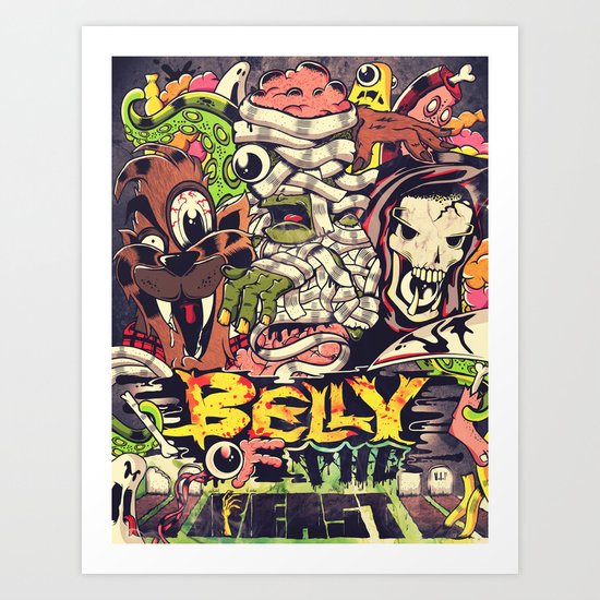 Belly of the beast Art Print