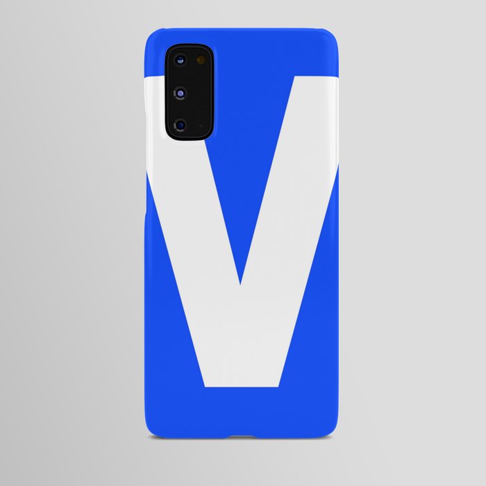Letter V (White & Blue) Android Case