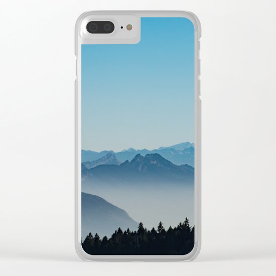 Blue Valley #mountains II Clear iPhone Case